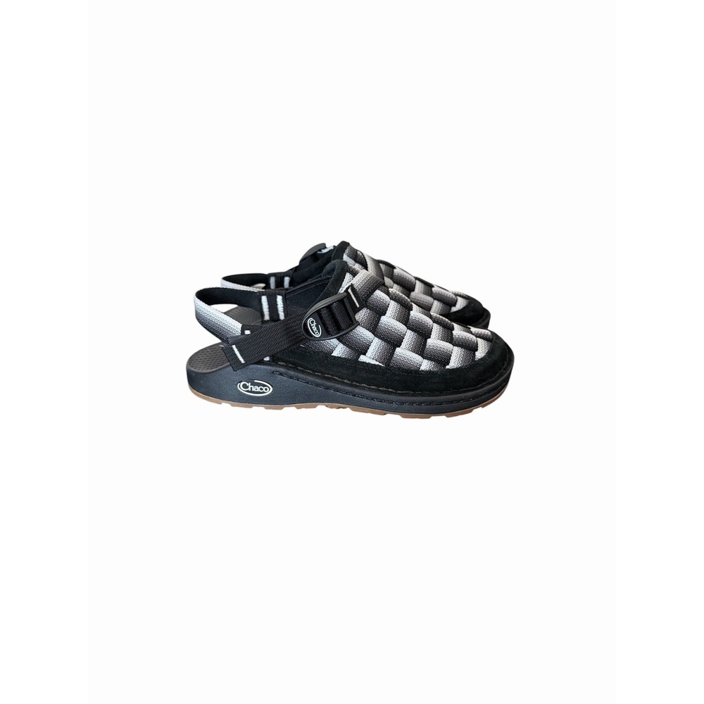 Chaco Canyon Woven Clogs Size 8 Fade Black White Checkerboard  Comfort Shoes